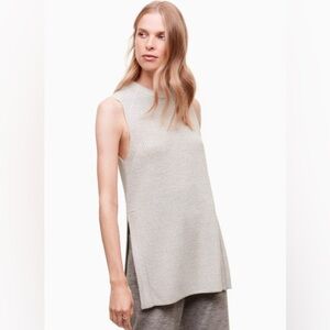 Wilfred Palmier Sweater Vest Wool Sleeveless Tunic Pink Size Small Casual